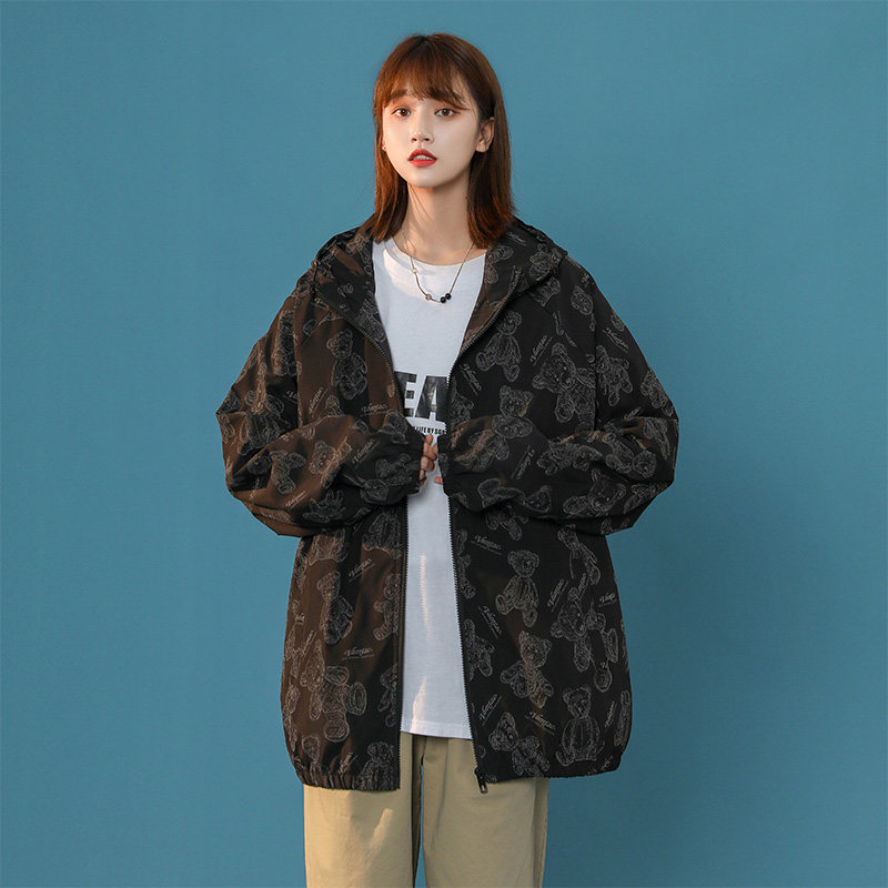 情侣款港风外套男女秋季中性风反光休闲夹克夜光25JK3508-P50图片