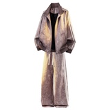 美式复古运动套装男春季立领长袖外套长裤两件套3D暖光2507特P110，男装休闲套装，电商A076