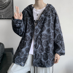 情侣款外套男女秋季中性风宽松港风模特夹克风衣12J图片