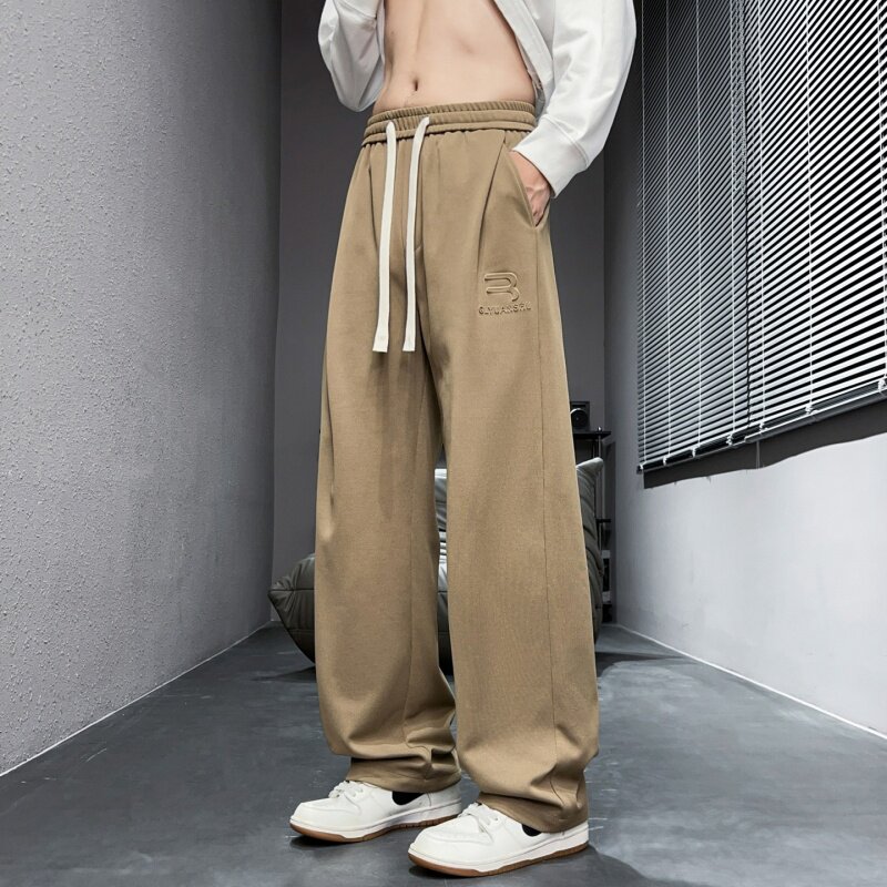 2025新款男士春秋季大码休闲直筒裤潮流运动裤子CK2571-特P39,女装休闲裤,电商A076