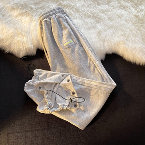 卫裤情侣男女秋季九分裤子束脚运动长裤港风摆拍3C图片