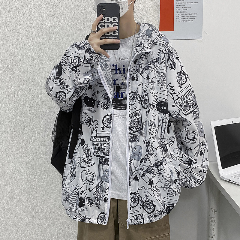 夏季冰丝外套男女情侣超薄款防紫外线防晒衣港风模特1FS9061-P25,男装夹克,电商A076