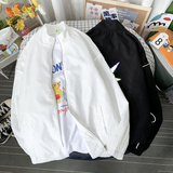秋冬季夹克衣服外套中性风男女港风反光外套摆拍白底23J，男装夹克，电商A076