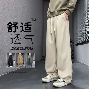 2025春秋季新款大码美式休闲裤直筒卫裤潮流运动裤子CK2573-特P35图片