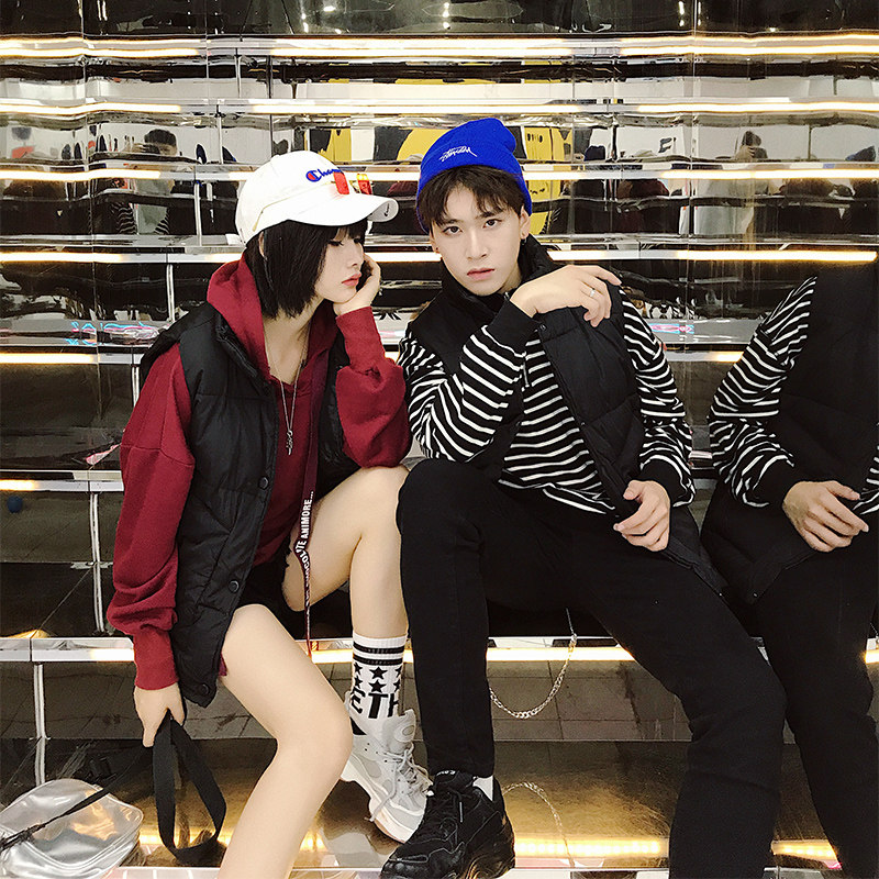 羽绒棉马甲男女秋冬情侣风模特中性风棉衣港外套7MJ12，男装背心/马甲，电商A076