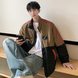 春秋季立领夹克男潮牌宽松百搭新款情侣外套港风模特2JK2310特P40，男装夹克，电商A076