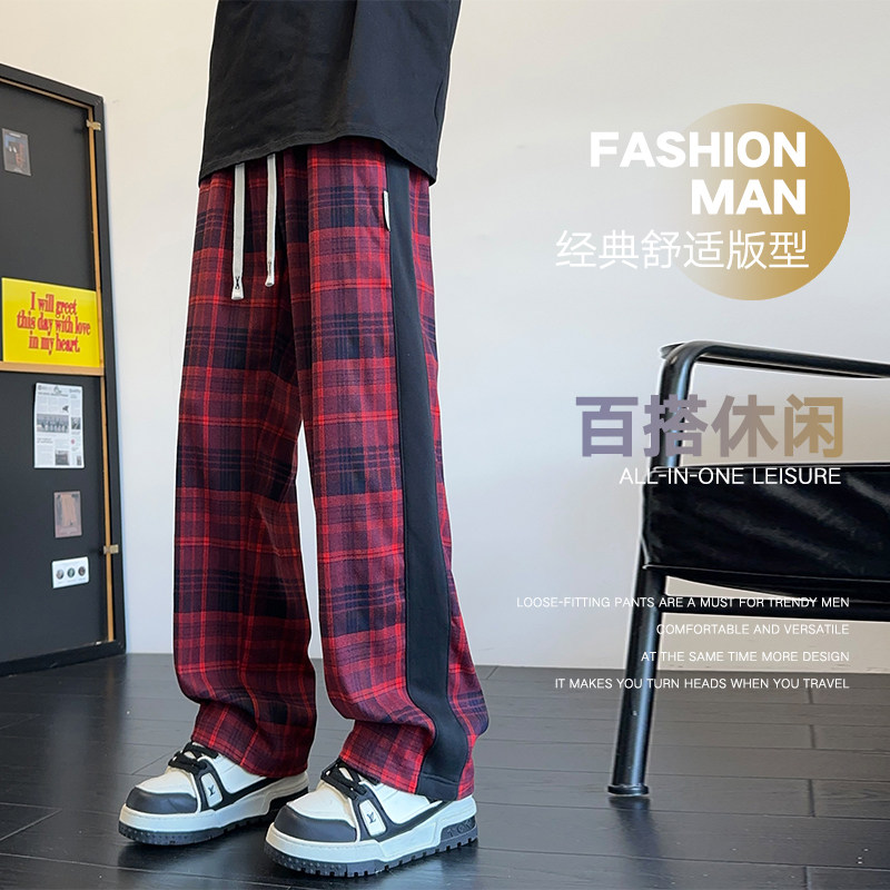 2025春秋季新款男士休闲裤时尚潮流宽松直筒长裤子K827-特P36,男装休闲裤,电商A076