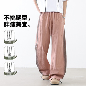 复古风宽松阔腿休闲裤男女直筒长裤透气百搭时尚CK26010-特P48图片