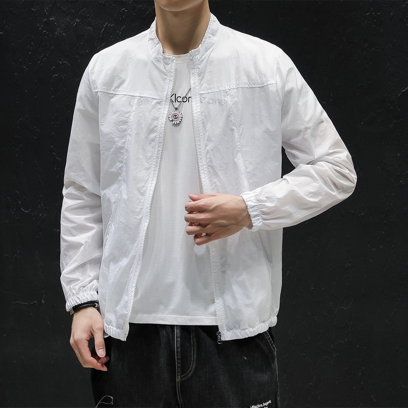 夏季立领外套男简约轻薄透气修身防晒衣服日系无差价2FS728-特P25，男装防晒衣，电商A076