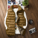 2025秋冬季新款薄款立领羽绒棉马甲青年男士坎肩外套3MJ86886-P45，男装背心/马甲，电商A076