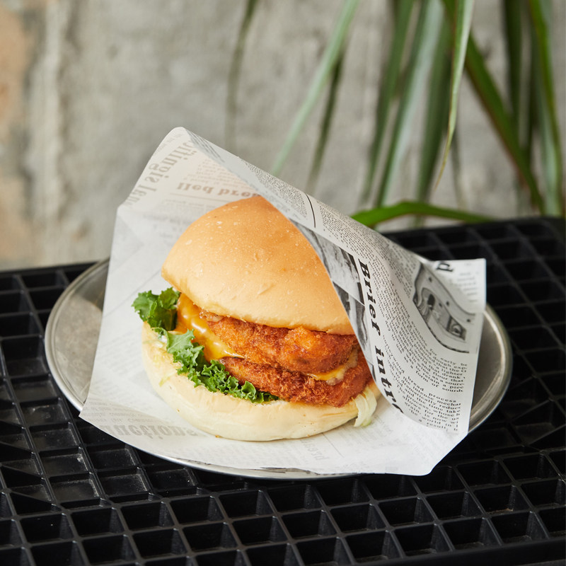 条纹红格食品防油纸袋三角袋三明治甜甜圈面包手抓饼牛皮纸随手包