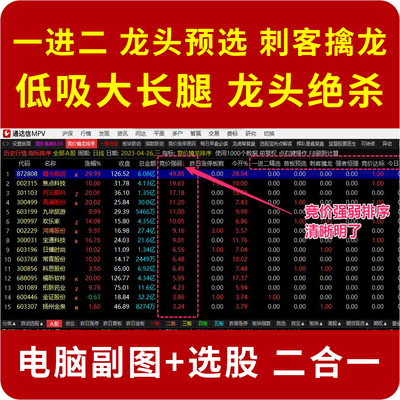 竞价一进二低吸大长腿通达信
