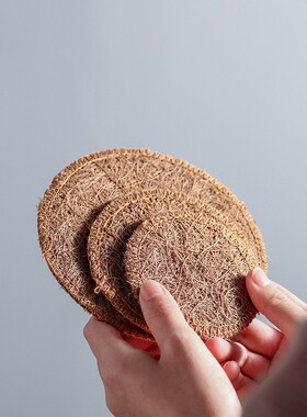 丝瓜茶垫泡茶吸水垫子丝瓜垫杯垫干泡隔热垫紫砂壶丝瓜络壶垫壶承