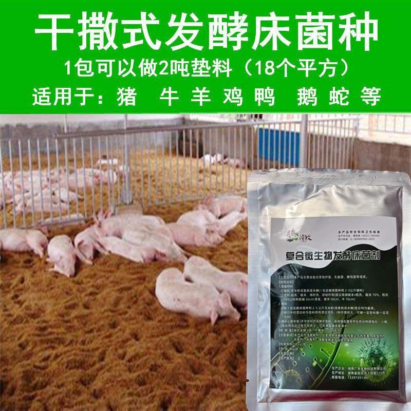 干撒式养鸡发酵床菌种阳台鸡舍垫料锯末粪便除臭发孝专用菌粉