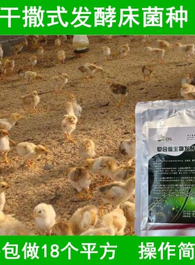 养鸡发酵床菌种干撒式阳台鸡笼垫料锯末粪便除臭家用发孝菌粉