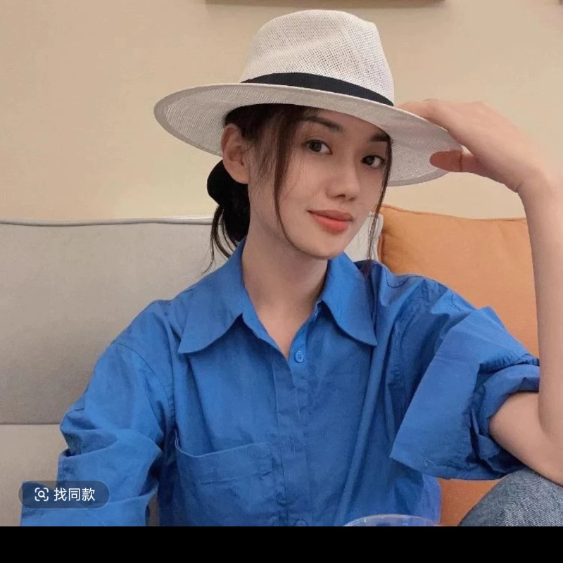 春夏出游度假沙滩帽女英伦礼帽防晒宽檐上海滩男巴拿马情侣草帽
