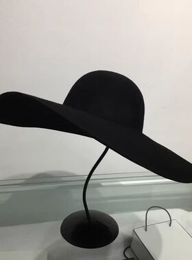 秋冬新款切边毛毡礼帽出游造型保暖毛呢帽法式英伦爵士帽女