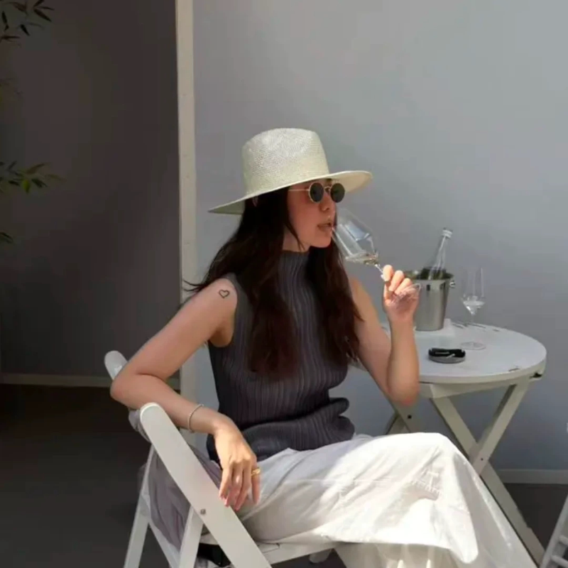 帽子新款礼帽欧美版草纱遮阳中性男女编织大帽檐巴拿马爵士礼帽