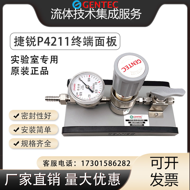 捷锐P4211系列特气控制终端二级减压阀GENTEC减压阀一进一出终端