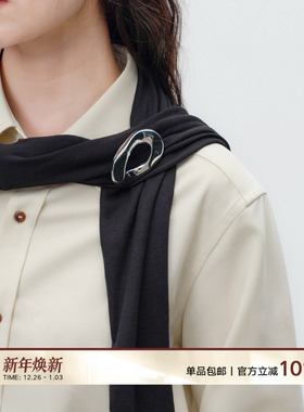 Next Weekend 不规则几何设计感圆形胸针