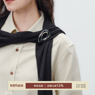 Next Weekend 不规则几何设计感圆形胸针