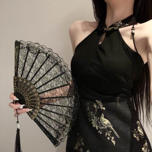 古风中式羽毛扇子cos拍摄道具