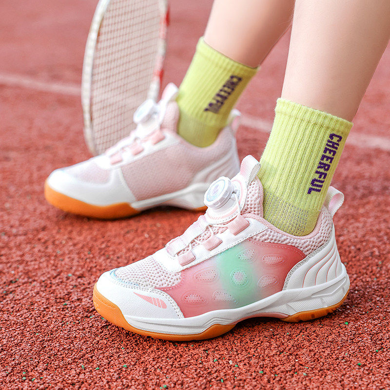 专业级儿童羽毛球鞋女童运动鞋女生青少年女款孩子训练鞋防滑专用