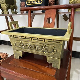 寺庙香炉定制镀锌板合制香炉祠堂道观长方形烧插香焚纸炉家用四方