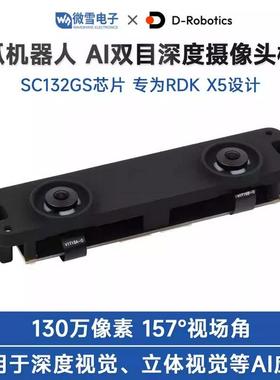 AI 双目深度摄像头模块 SC132GS 全局快门 RDK X5适用 130万像素
