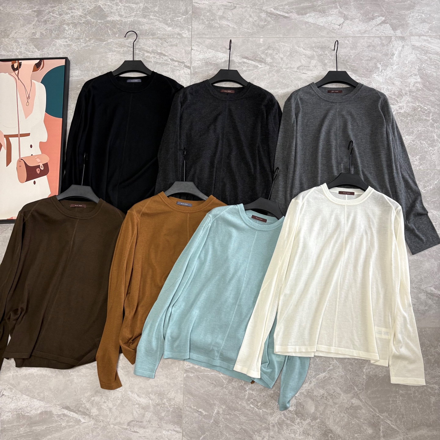 精仿三七羊毛舒适针织纯色打底衫