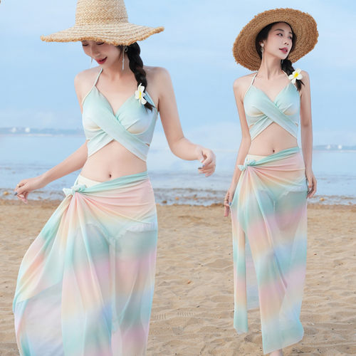 bikini比基尼分体游泳衣女性感温