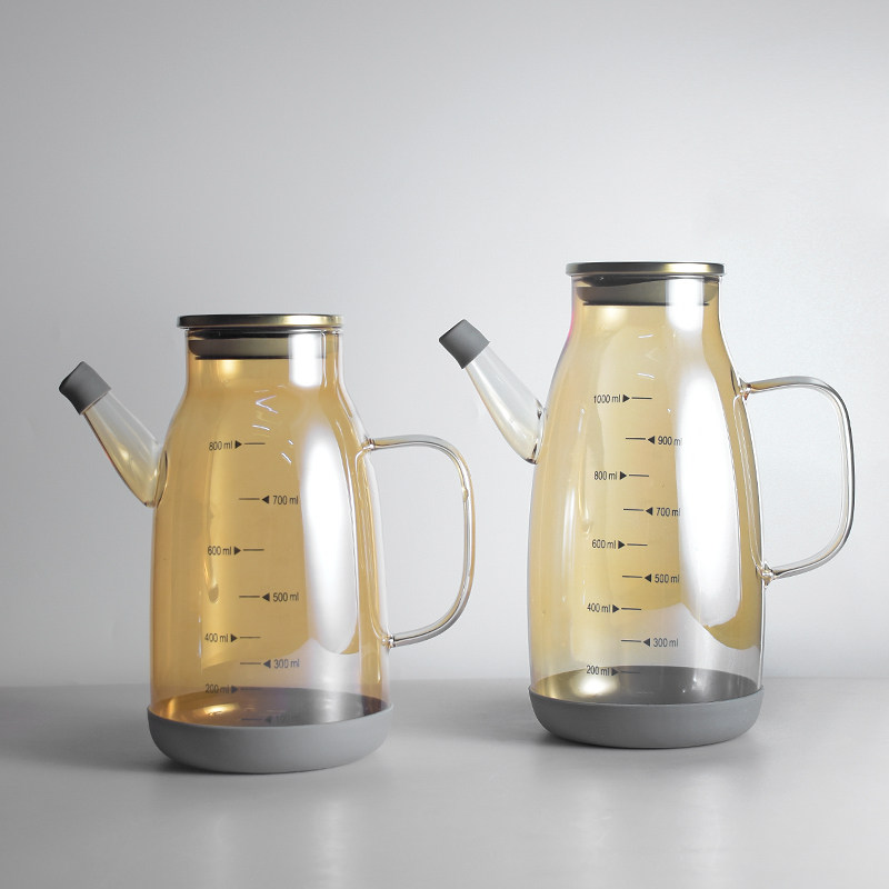 高硼硅玻璃厨房家用油壶酱油瓶防漏醋瓶小号大容量油瓶带盖香油瓶