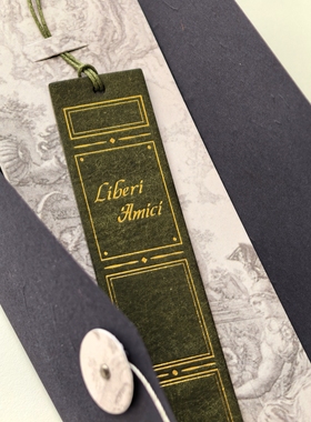 Libri Amici 佐读研物书脊系列 意大利拉丁文磨砂皮烫金书签