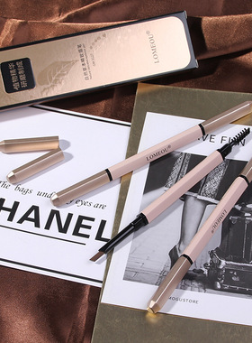 哎呀呀LOMEOU自然草本植物成分防水防汗不晕妆持久新手双头眉笔