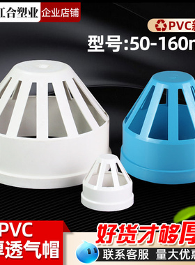 PVC透气帽 排水管透气网罩管透气帽 PVC下水管配件50 75 110 160