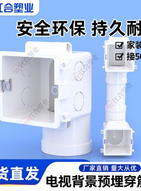 电视背景墙专用预埋盒暗装
