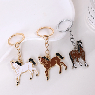 马年生肖新品奔跑战马挂件锌合金钥匙扣吊坠女包节日精美装饰品