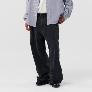 BOHRHOO25AW「400G 男冬 轻酵水洗软化」极简百搭直筒chino休闲裤