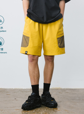 BOHRHOO 24SS夏季日系机能网面宽松防水休闲短裤抽绳直筒五分裤男