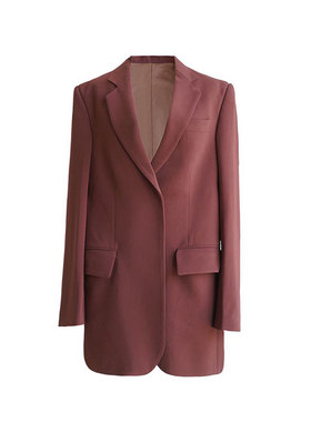 定制2022秋季新品洋气西装外套女红色一粒扣休闲宽松时尚短款上衣