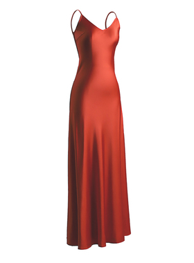 定制新款真丝绸红色内搭修身吊带裙欧美设计感夏季高端轻奢名媛