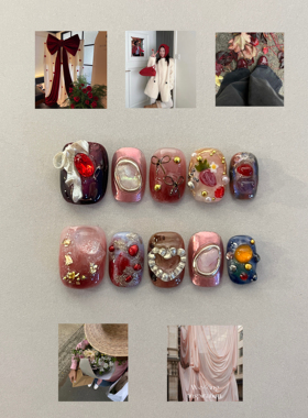 3E · IS'SYI  NAIL【永夜画廊】复古时髦小众设计手工穿戴美甲