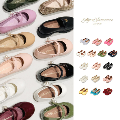 AGEOFINNOCENCE女童珍珠鞋