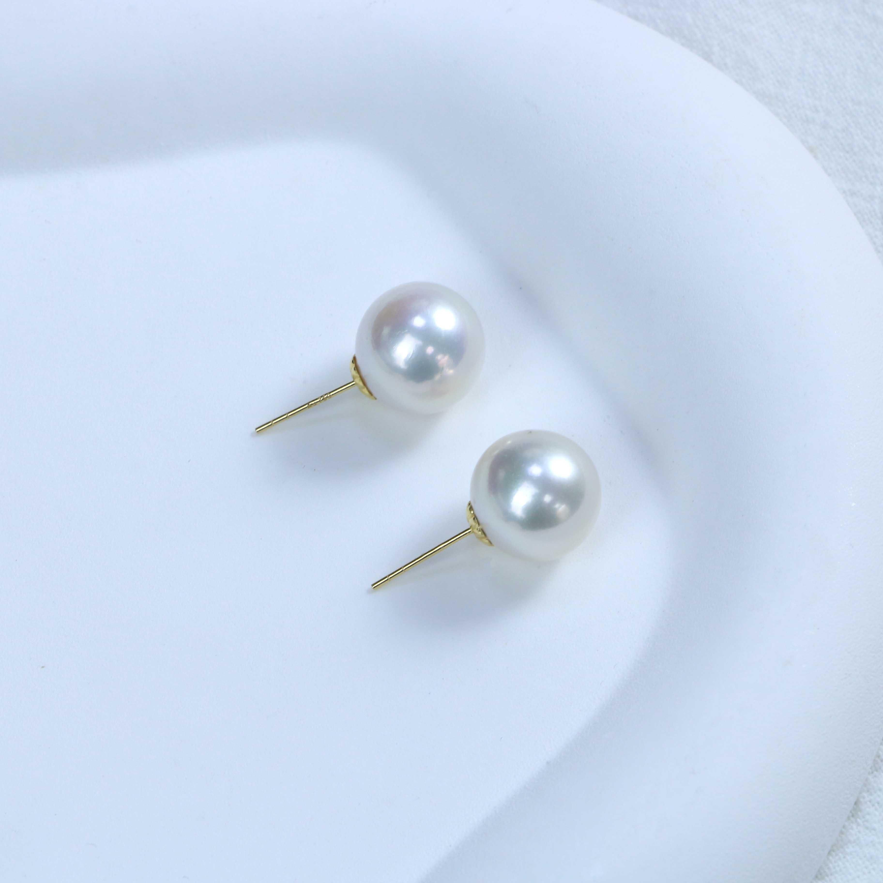 【可乐优选】18k金11-12mm正圆极光淡水珍珠耳钉,珠宝/钻石/翡翠,耳饰,淘宝优惠券,粉丝福利购,淘宝优惠卷