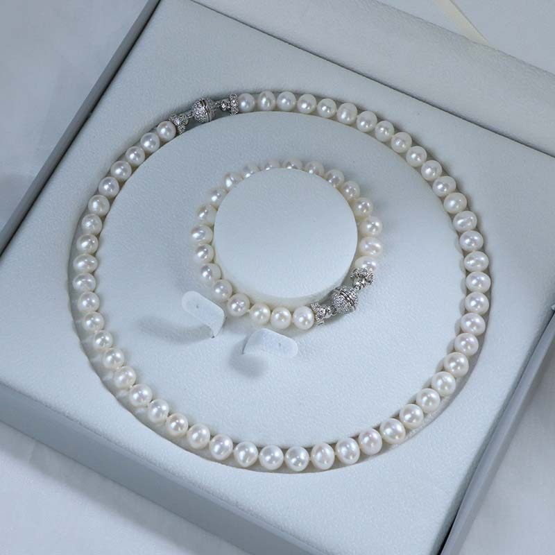 【可乐优选】8-9mm磁吸扣淡水珍珠项链+手链+耳钉（新春套装）,珠宝/钻石/翡翠,颈饰,淘宝优惠券,粉丝福利购,淘宝优惠卷