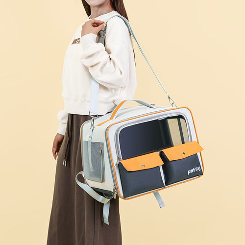 猫包宠物包双肩包便携外出猫咪包大容量透气可折叠斜挎宠物背包