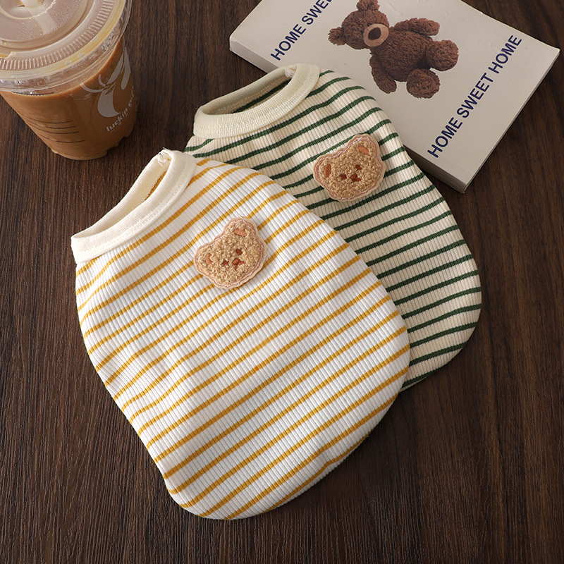 狗狗夏季透气宠物背心雪纳瑞外出高颜值清凉透气两脚圆领短袖