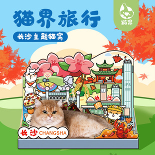 猫界旅行——在湖南在长沙猫屋猫窝猫抓板玩伴森林瓦楞纸宠物猫