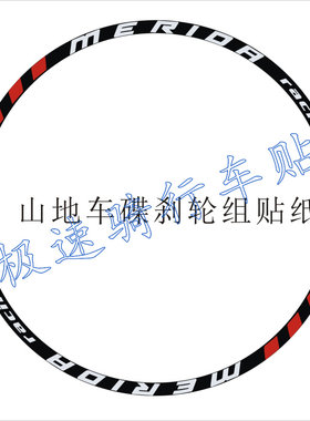 山地车美利达碟刹轮组贴纸