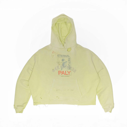 冲～早秋PAL*Holl*wood新款水洗钻烫做旧美潮帽衫边伯贤同款卫衣
